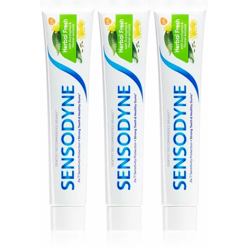 Sensodyne Herbal Fresh Trio pasta za zube s fluoridom 3 kom 3x75 ml