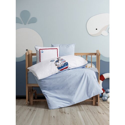 Lessentiel Maison Bela/modra bombažna otroška posteljnina za otroško posteljico z rjuho/4-delna 100x150 cm Miniyo – Cene