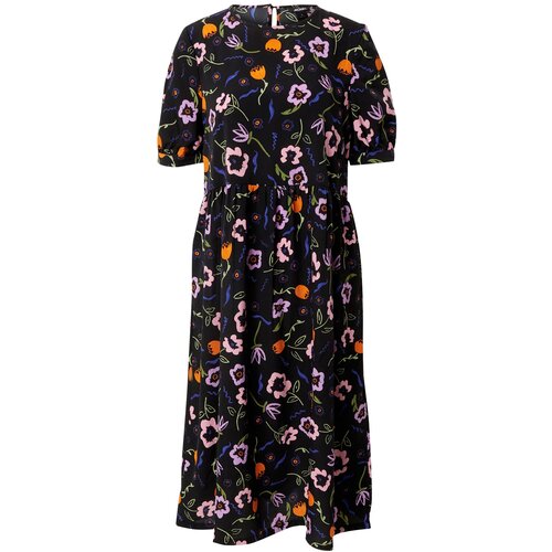 Monki Obleka zelena / temno liila / oranžna / črna Slike