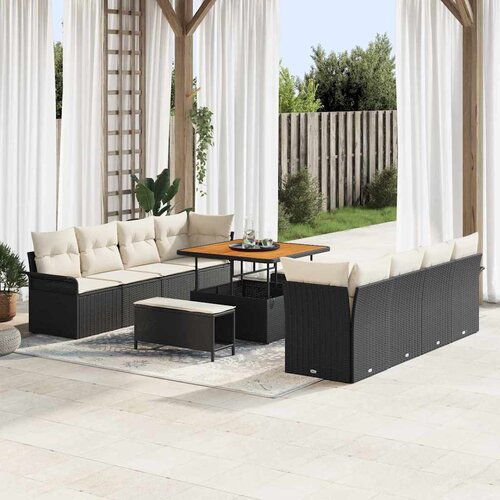  Sjedeća garnitura za vrt Crna i Krema 100 x 100 x 71 cm Cijene