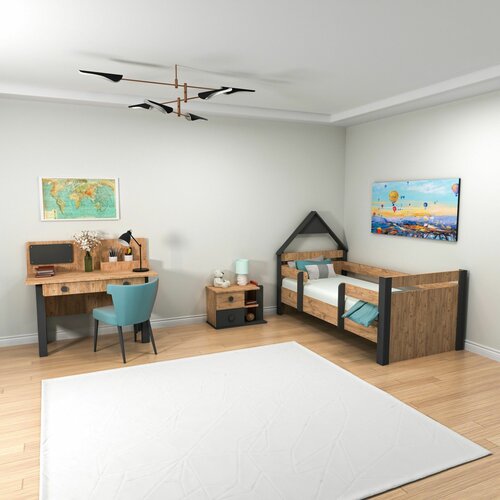 HANAH HOME valerin group 5 atlantic pineanthracite young room set Slike