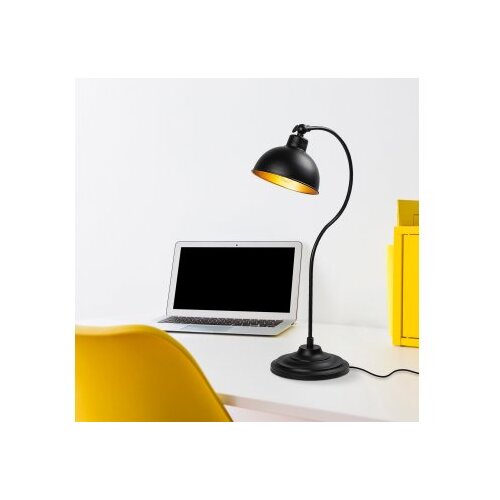 Opviq Stona lampa E27 Grlo, Crno-zlatna Slike