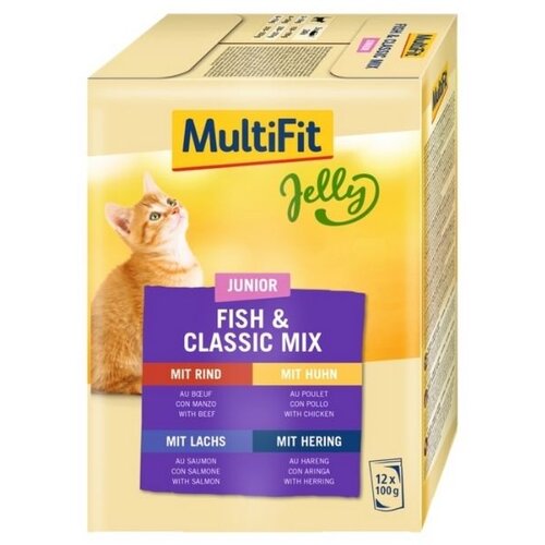 MultiFit Cat Jelly Junior Fish & Classic Mix Multipack 12x100g Cene