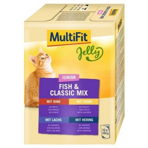 MultiFit Cat Junior riba i classic mix u želeu 12x100 g Cijene