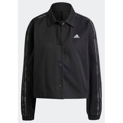Adidas Ženska jakna ess camo printed 3s twill coach jacket, Crna Cene
