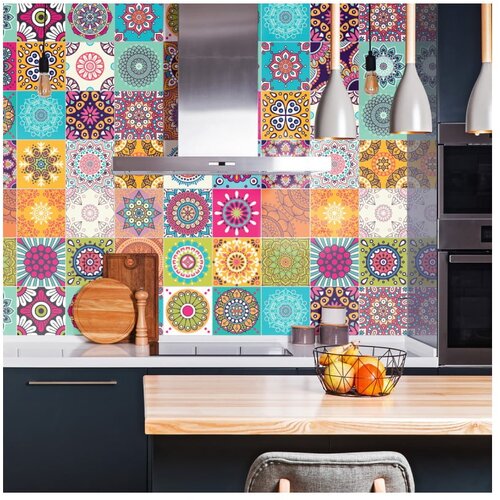 Ambiance Komplet 30 stenskih nalepk Wall Stickers Azulejos Mariska, 15 x 15 cm Cene