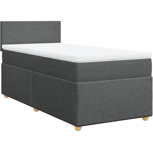 Maison Chic Box spring postelja - Vzmetna postelja z vzmetnico temno siva 90x200 cm blago SL3958, (21905152) Cene