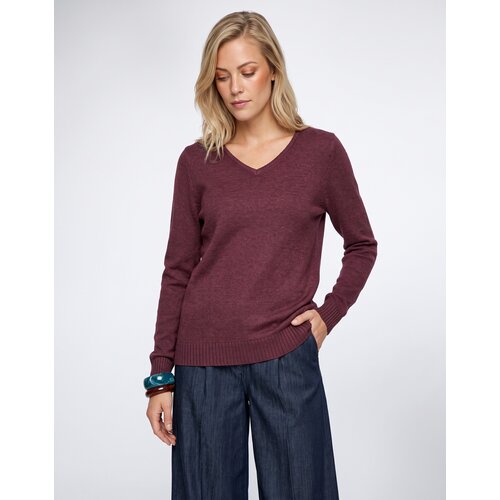 Vila VIRIL V-NECK L/S Bordo Slike