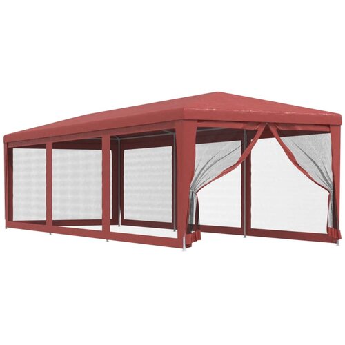  za zabave s 8 mrežastih bočnih zidova crveni 3 x 9 m HDPE Slike
