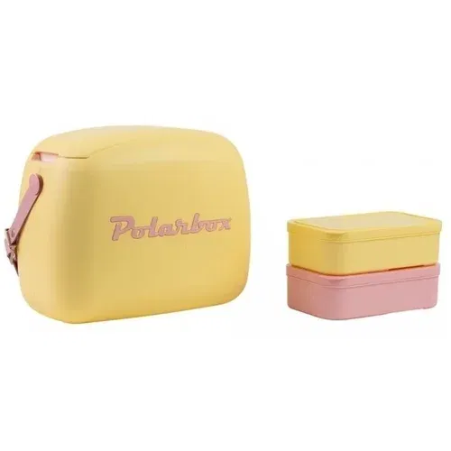 Polarbox Summer Retro Cooler Bag 6L Pop Amarillo Rosa