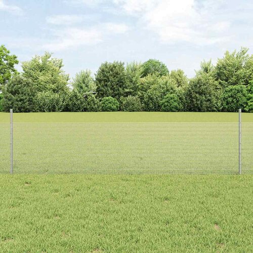  Zavarena žičana ograda s postom 50 x 0,5 m Srebrna Mreža Cene