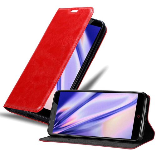 Cadorabo Ohi&scaron;je, združljivo z ZTE Nubia Z11 MAX v rdeče jabolko - Za&scaron;čitni ovitek z magnetnim zapiranjem, stoječo funkcijo in režo za kartice, (20550297) Cene