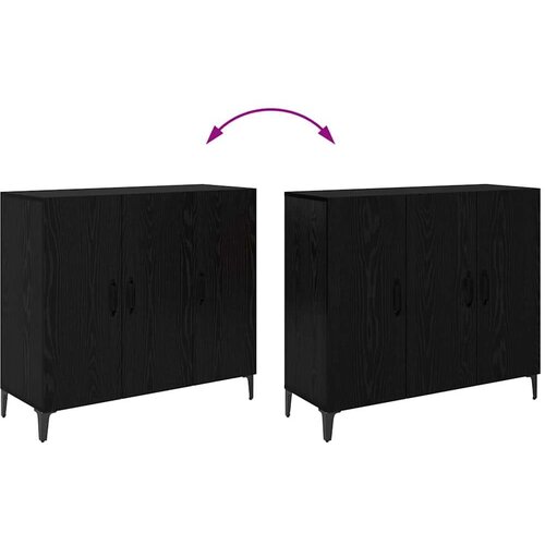 vidaXL Kreveta Crni hrast 34 x 90 x 80 cm Konstruirano drvo Cijene