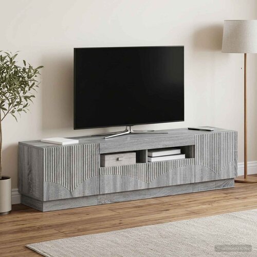  LED TV kabinet HOORN 3 kom. Siva Sonoma Konstruirano drvo 81 x 35 x 40 cm Cijene