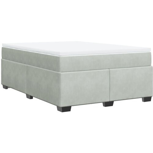 Maison Chic Box spring postelja - Vzmetna postelja z vzmetnico svetlo siv 140x190 cm žamet SL16948, (21893498) Cene