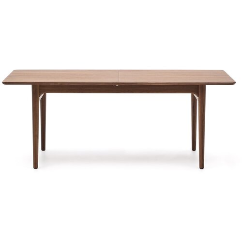 Kave Home Pro&amp;scaron;iriv blagovaonski stol s dodatnom pločom u dekoru oraha 100x200 cm Elan &amp;ndash; Slike