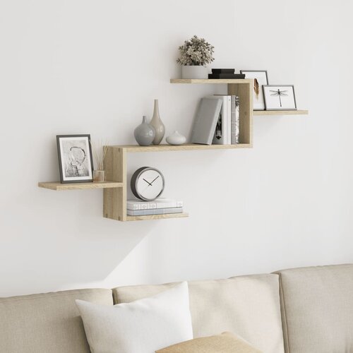 VidaXL Stenska polica sonoma hrast 104x15x49 cm inženirski les Slike
