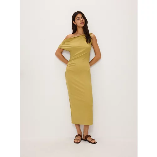 Reserved - Midi haljina - žutozeleno