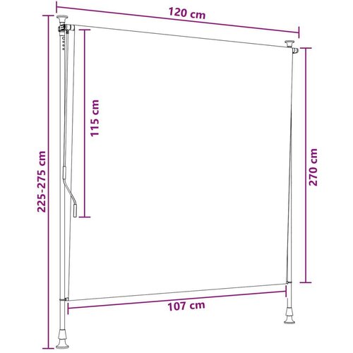  Vanjska Roleta Smeđa 120 x 270 cm - Smeđa 120 x 270 cm Slike