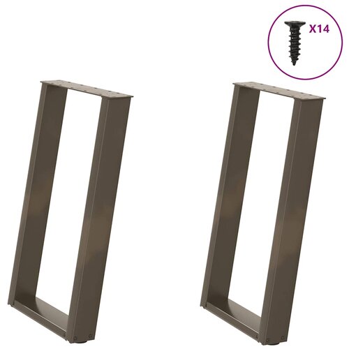 vidaXL Noge za jedilno mizo U-oblika 2 kosa 60x(72-73) cm jeklo Cene