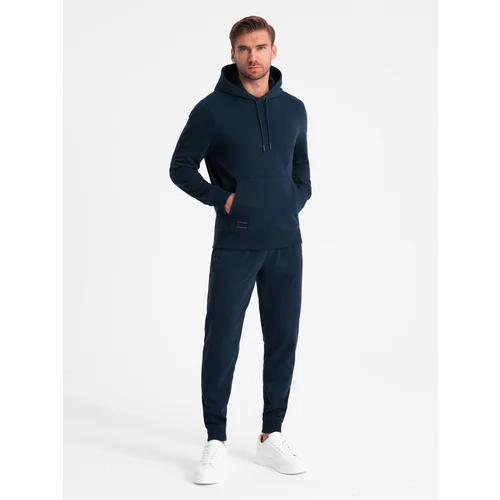 Ombre Men's BASIC cotton tracksuit set kangaroo sweatshirt + joggers