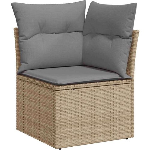 vidaXL 7-dijelni set vrtnih sofa s jastucima bež od poliratana bagrem Cene