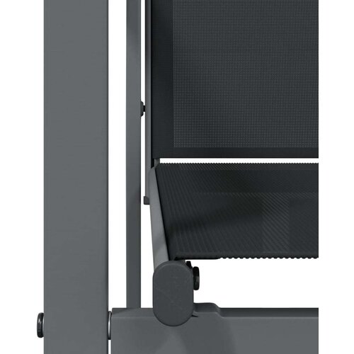 VidaXL Vrtne stolice 4 kom crne 55 x 61 5 x 90 cm tekstilen i čelik Slike