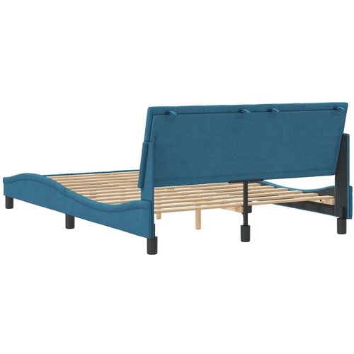  Okvir za krevet s uzglavljem plavi 140 x 200 cm bar&amp;scaron;unasti Slike
