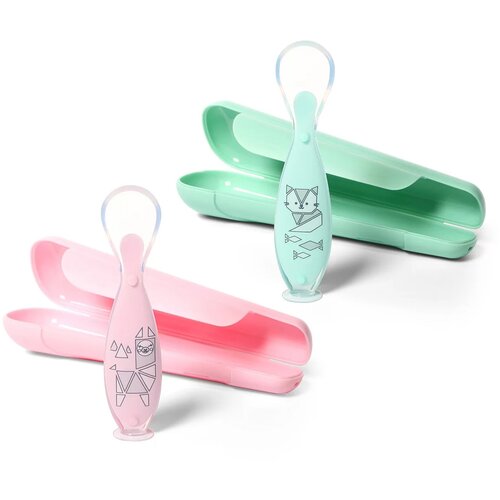BabyOno Be Active Suction Baby Spoon žličica Green 6 m+ 1 kom Slike
