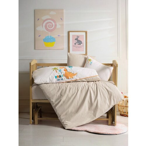 Lessentiel Maison kiddo - cream creamwhite ranforce baby quilt cover set Slike