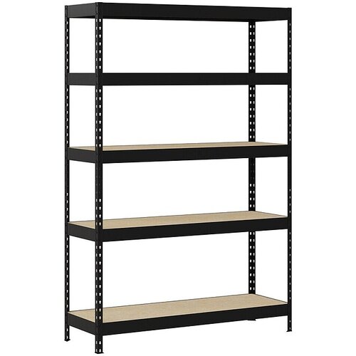 REGALUX Kovinski regal Rivet Atlas (V x &Scaron; x G: 180 x 120 x 40 cm, Nosilnost na polico: 230 kg, &Scaron;tevilo polic: 5 kos, Priklop, Antracit) Cene