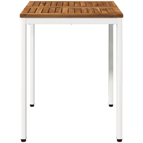  Stol za večeru u vrtu Prirodna i bijela 60 x 60,5 x 75 cm Slike