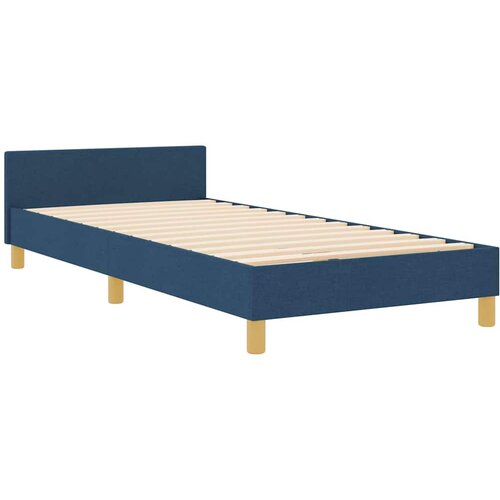  Krevetna konstrukcija s uzglavljem Plava 90 x 200 cm tkanina Slike