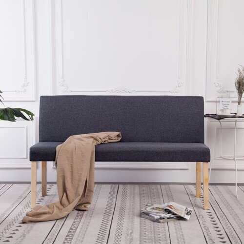 vidaXL Klop temno siv poliester 139,5 cm Cene