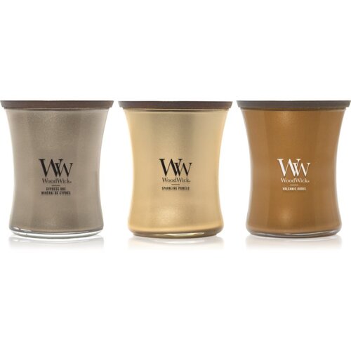 WoodWick Precious Metals Trio Pack set Slike