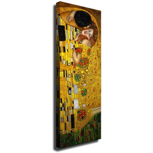 Vega Stenska reprodukcija na platnu Gustav Klimt The Kiss, 30 x 80 cm Slike