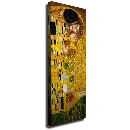 Vega Stenska reprodukcija na platnu Gustav Klimt The Kiss, 30 x 80 cm