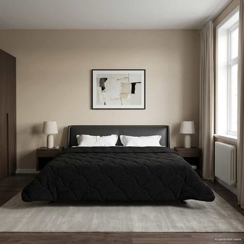  Ljetni pokrivač Crna 220 x 260 cm Mikrofibra i teddy flis Cene