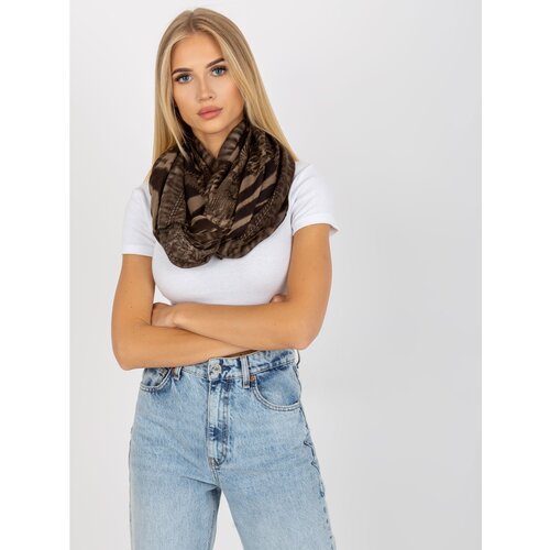 Fashion Hunters Brown scarf with animal motifs Slike