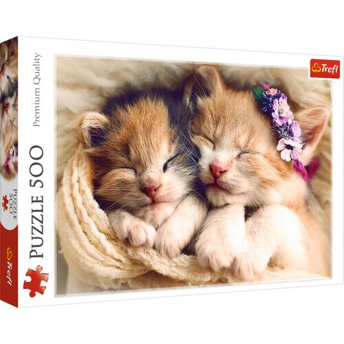 Puzzle 500 pcs. Sleeping kittens Trefl 37271 Slike
