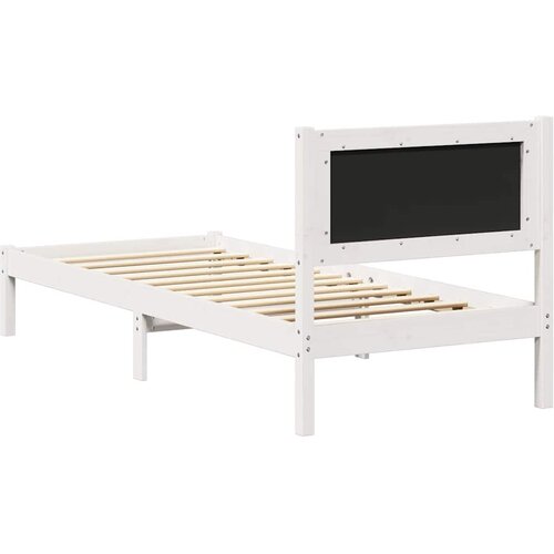  Krevetni okvir s tapiciranim uzglavljem Svijetlo siva Bijela 75 x 190 cm Slike