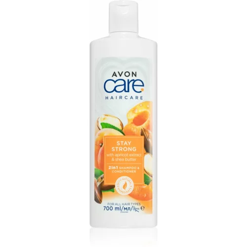 Avon Care Stay Strong šampon i regenerator 2 u 1 za lomljivu i iscrpljenu kosu 700 ml