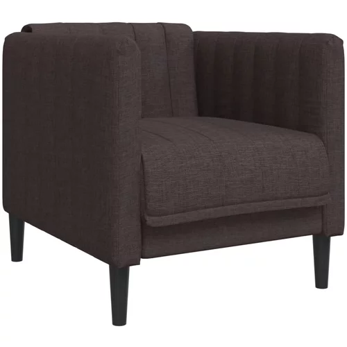 vidaXL Sofa fotelja od tkanine tamnosmeđi