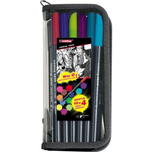 Edding flomasteri sa futrolom E-1200 1mm 1/14 (10+4 gratis) šareni Cene