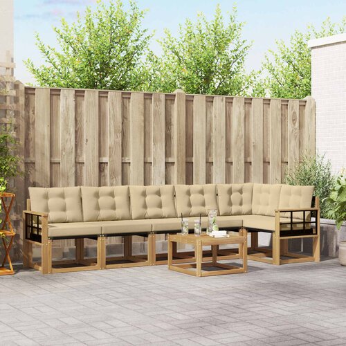  Set vanjskih sofa 7 kom. Bijela i bež Cijene