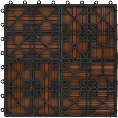 vidaXL Pločice za trijem 22 kom 30 x 30 cm 2 m² WPC smeđe Cene