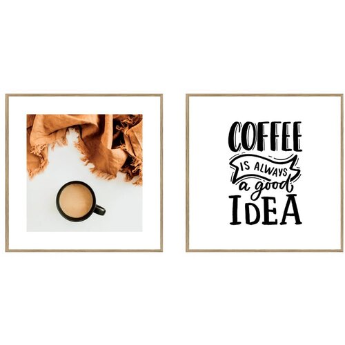 Knor Slike v kompletu 2 ks 20x20 cm Coffee &amp;ndash; Slike