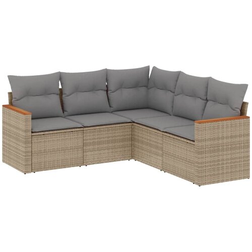  6-dijelni set vrtnih sofa s jastucima od poliratana Slike