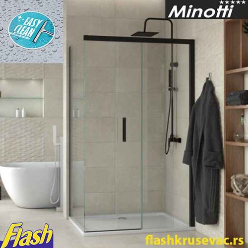 Minotti Tu&amp;scaron; paravan CRNI, staklo 8mm - Minotti - Copen Alpha Black Slike