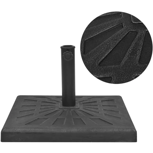 vidaXL Podstavek za senčnik kvadraten črne barve 12 kg, (20609933)